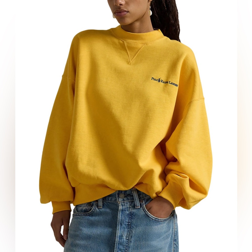 Vintage Fleece Logo Sweatshirt in Gold Bugle POLO RALPH LAUREN